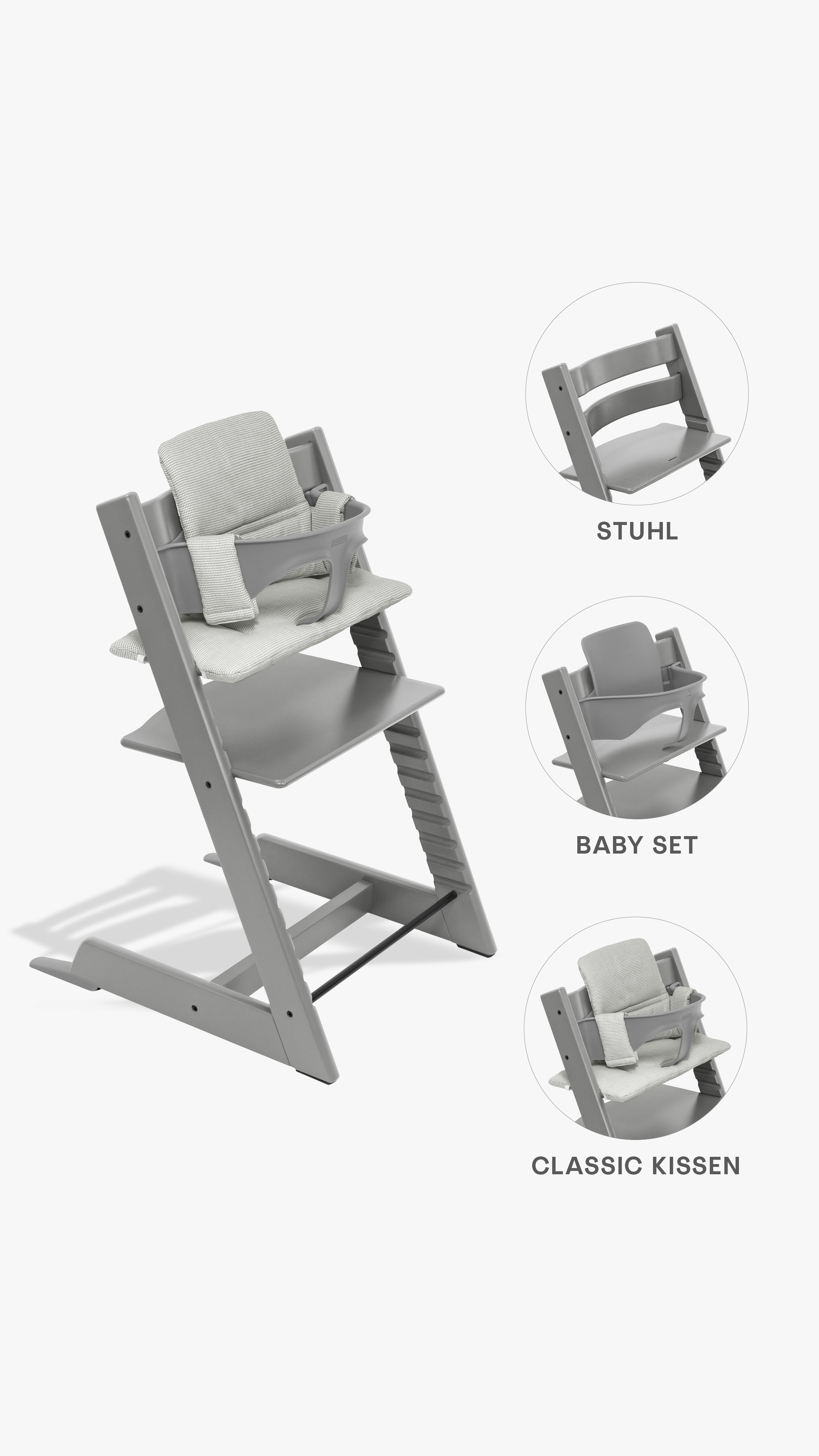 Stokke Tripp Trapp Hochstuhl + Baby-Set 2 und Sitzkissen Storm grey/Nordic grey – Entdecke den Stokke Tripp Trapp Hochstuhl mit Baby Set 2 & Kissen Storm grey/Nordic grey bei babybrands.de. Ergonomisch, bequem & mitwachsend. Jetzt im günstigen Bundle shoppen! Stokke Tripp Trapp Hochstuhl + Baby-Set 2 und Sitzkissen Storm grey/Nordic grey – Entdecke den Stokke Tripp Trapp Hochstuhl mit Baby Set 2 & Kissen Storm grey/Nordic grey bei babybrands.de. Ergonomisch, bequem & mitwachsend. Jetzt im günstigen Bundle shoppen!