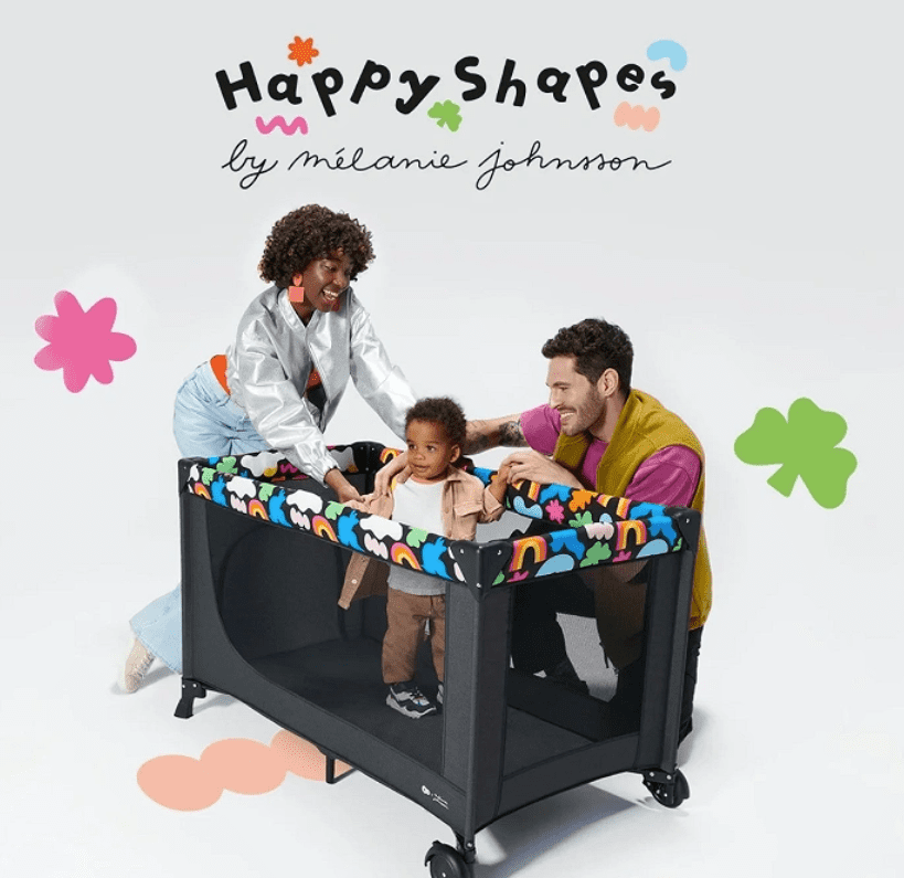 Kinderkraft 2in1 Reisebett JOY 2 happy shapes