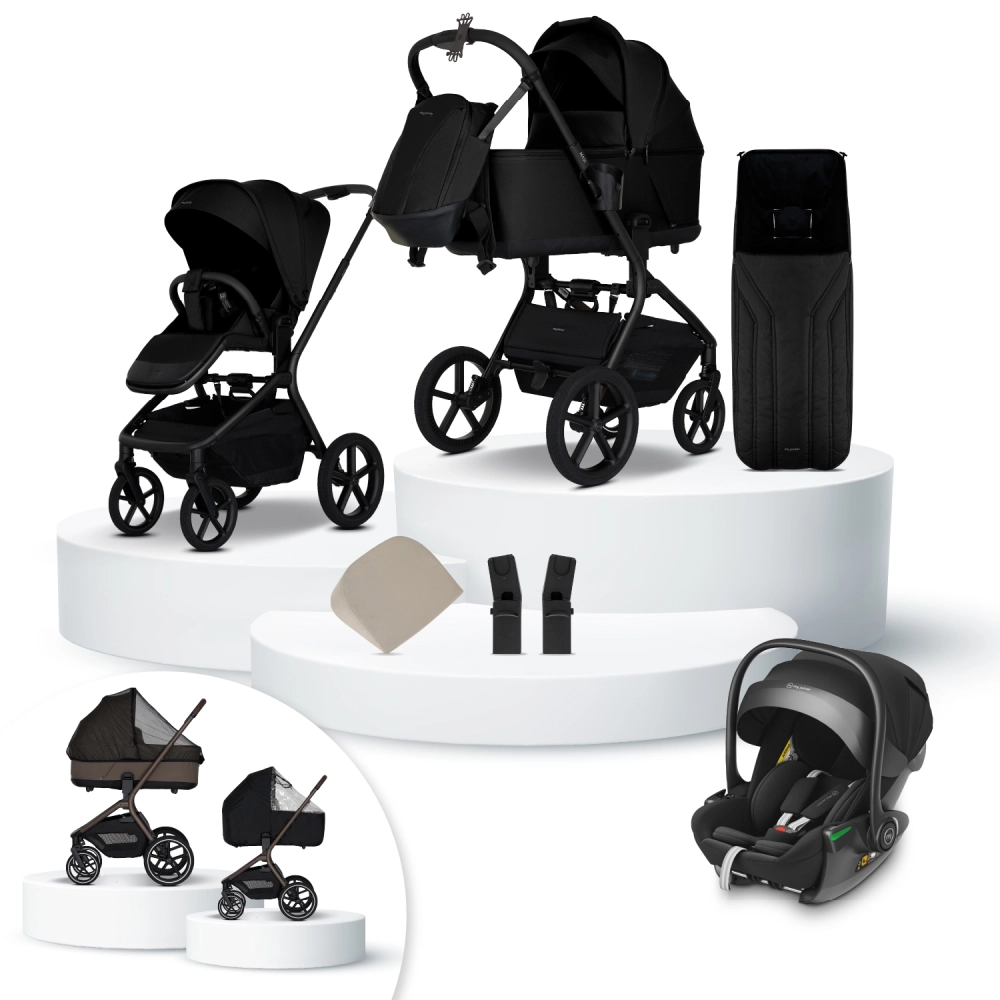 my junior MAVI Kinderwagen-Set 15-teilig Pure Black