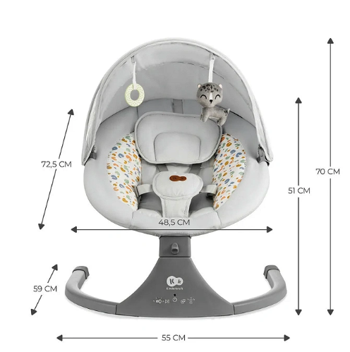 Kinderkraft 2in1 elektrische Babywippe LUMI 2 hellgrau Kinderkraft 2in1 elektrische Babywippe LUMI 2 hellgrau