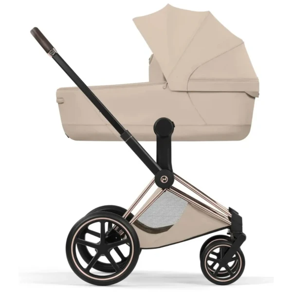  Cybex Priam Style Kinderwagen Set 3in1 Rosegold / Cozy Beige inkl. Cloud T Plus Cozy Beige