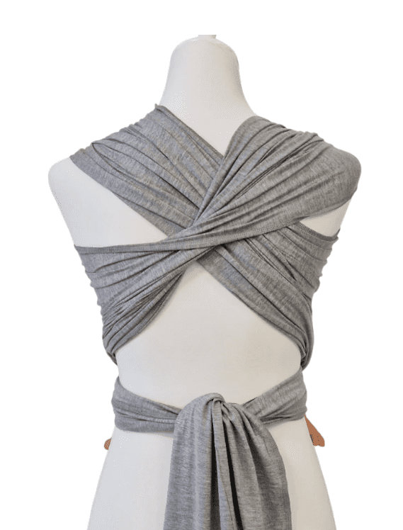 Storchenwiege elastisches Bambus Tragetuch Pearlgrau