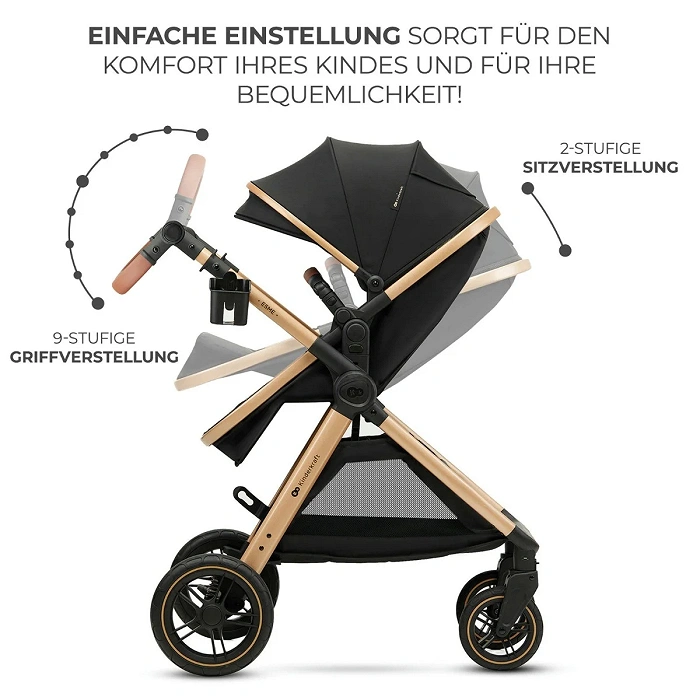 Kinderkraft Kombikinderwagen 3in1 ESME PRO Black Kinderkraft Kombikinderwagen 3in1 ESME PRO Black