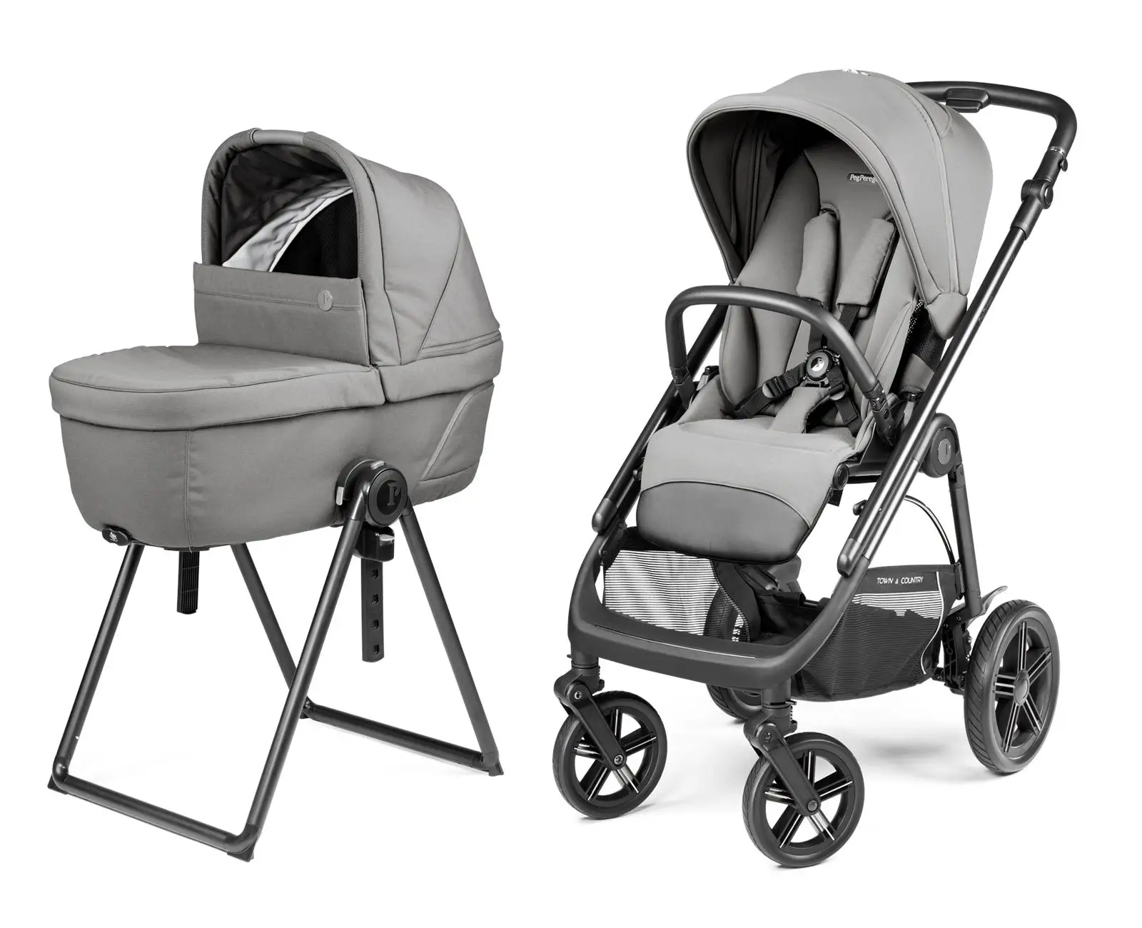 Peg Perego Veloce TC Kombikinderwagen inkl. Culla Belvedere Babywanne - Mercury Peg Perego Veloce TC Kombikinderwagen inkl. Culla Belvedere Babywanne - Mercury
