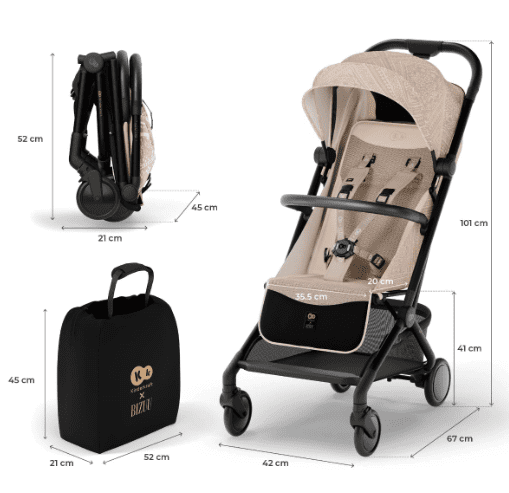 Kinderkraft x BIZUU Buggy Pilot 2 whisper dune