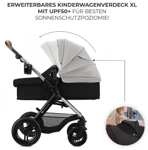 Kinderkraft 3in1 Kombikinderwagen MOOV 2 XL grau
