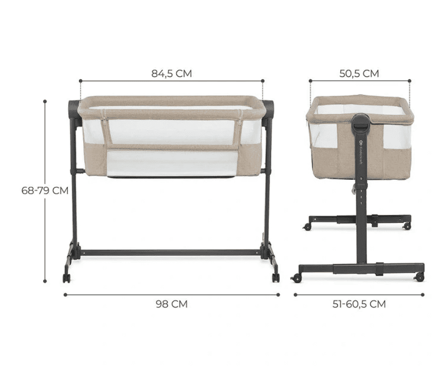Kinderkraft 2in1 Beistellbett NESTE UP 2 beige