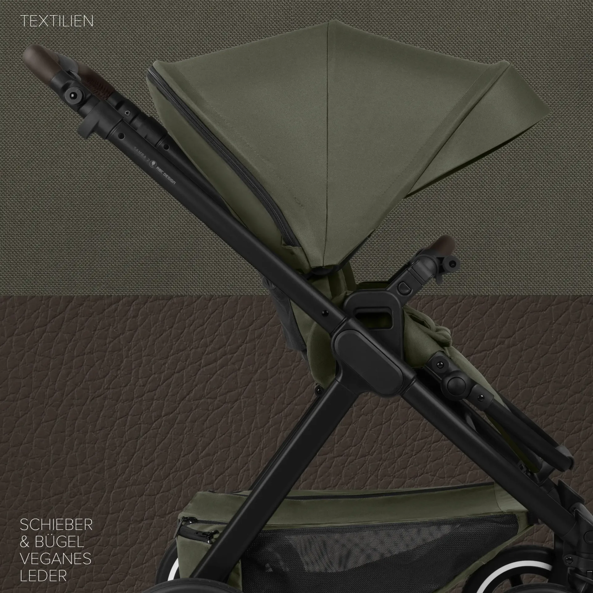 buggy im seitenprofil vor olive grüner brauner wand buggy im seitenprofil vor olive grüner brauner wand