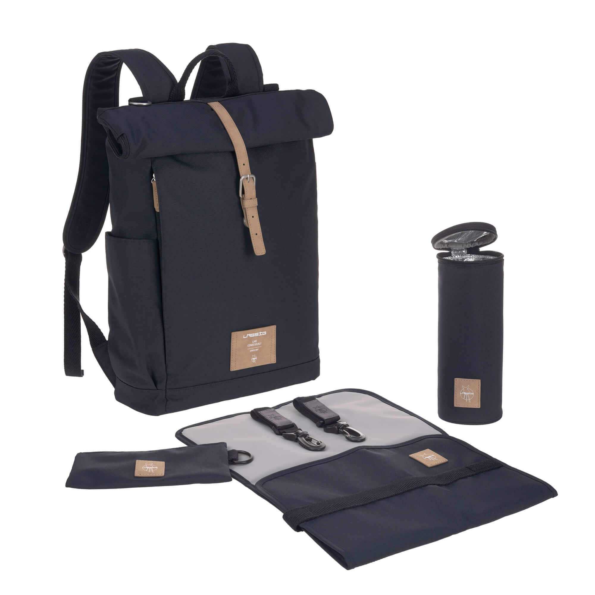 Lässig Wickelrucksack - Rolltop Backpack Night Blue Lässig Wickelrucksack - Rolltop Backpack Night Blue