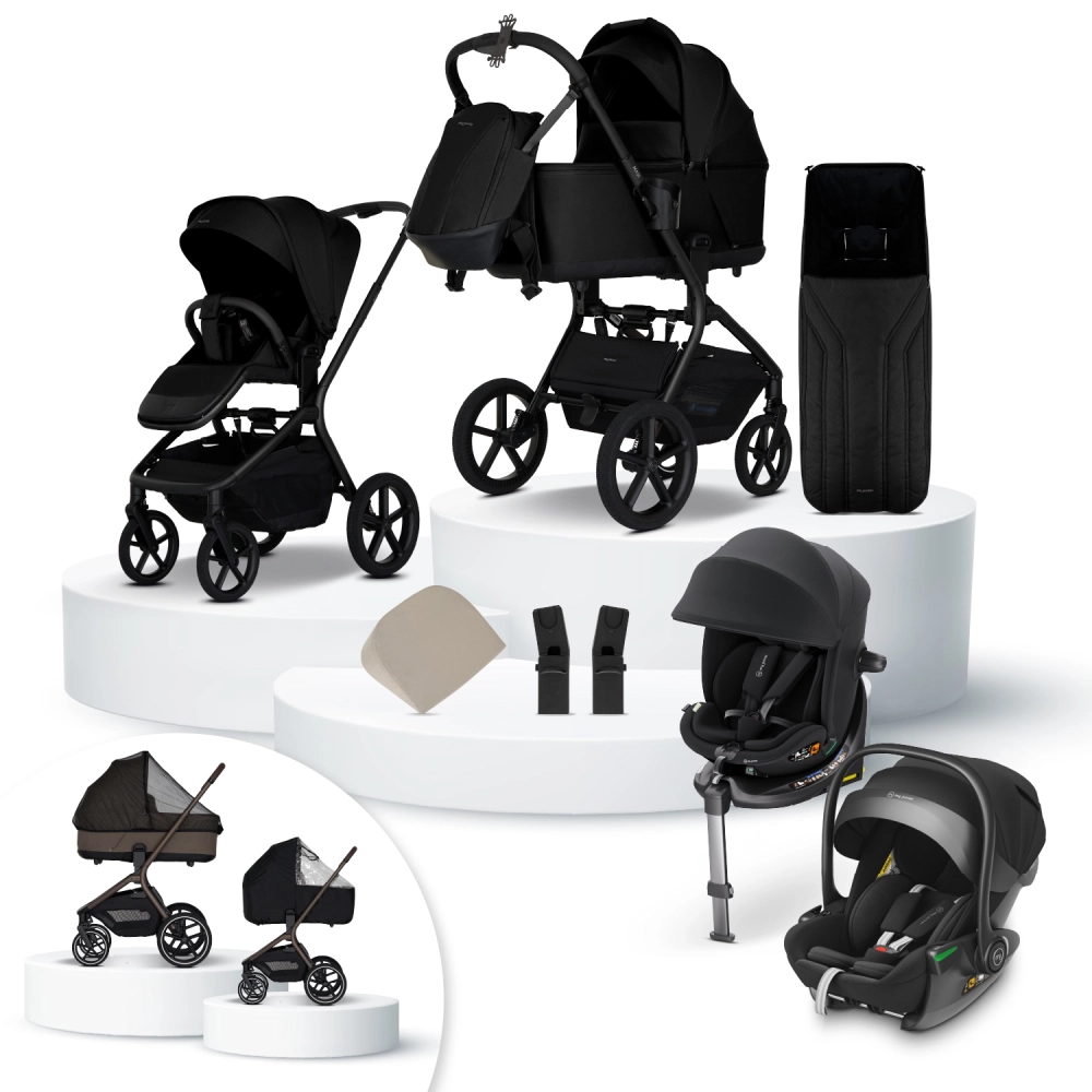 my junior MAVI Kinderwagen-Set 17-teilig Pure Black