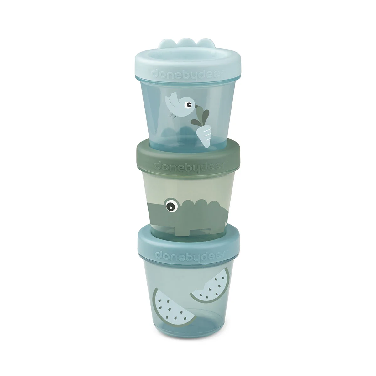 Done by Deer - Baby Snackbox 3er Set Croco Green Done by Deer - Baby Snackbox 3er Set Croco Green