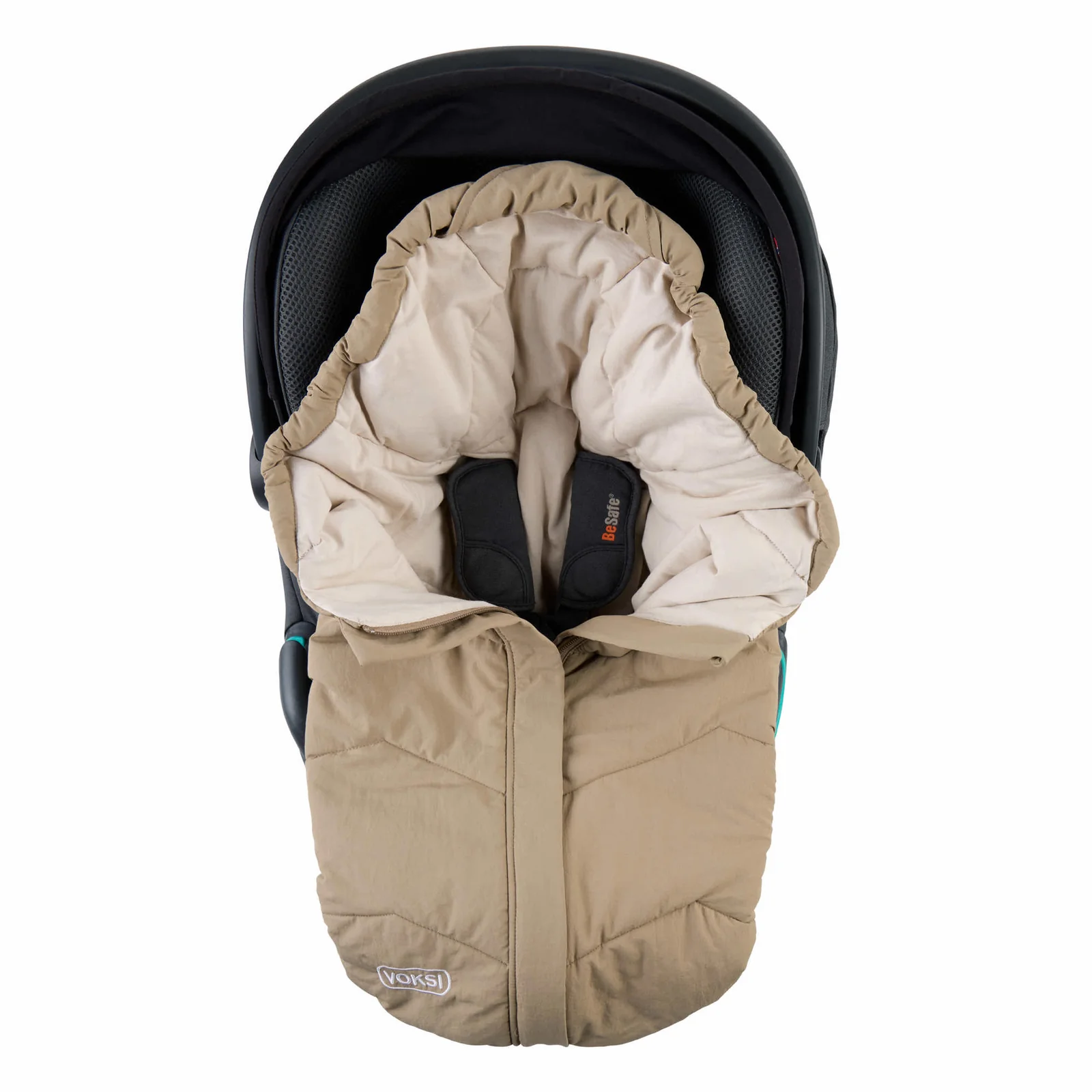 VOKSI Move Light Fußsack für Babyschale Dark Sand