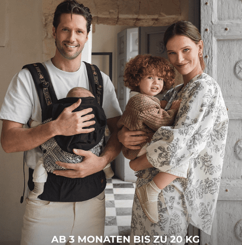 Kinderkraft x BIZUU Babytrage HUGGY lunar black