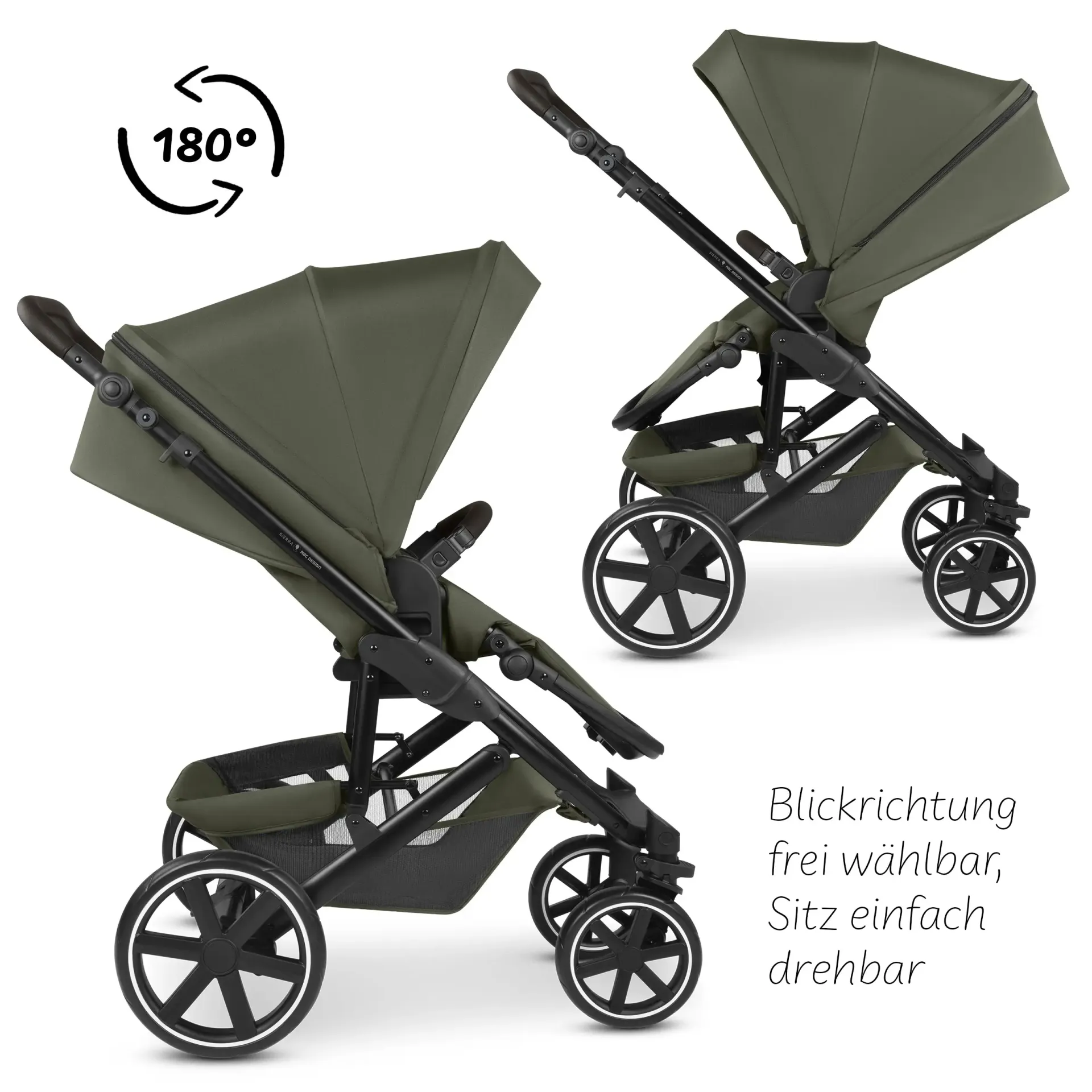 ABC Design Sierra 3in1 Kinderwagen-Set Pea