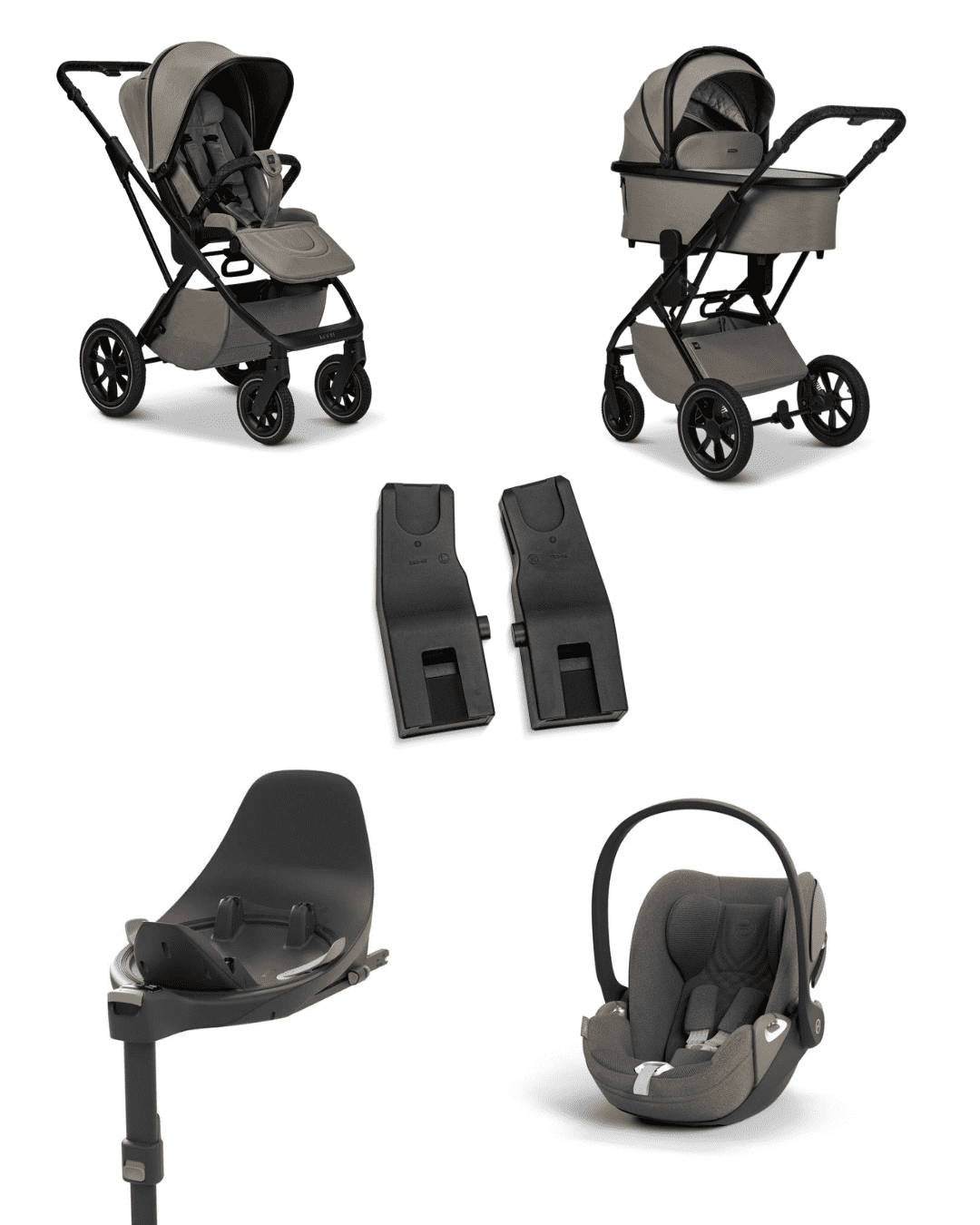 Moon PIU 2025 4in1 Set inkl. Cybex Cloud T plus i-Size mit Base T und Moon PIU Adapter Mud/Mirage Grey – Entdecke das Moon PIU 2025 Mud 4in1 Set inkl. CYBEX Cloud T plus i-Size Mirage Grey, Base T & Adapter. Stilvoller Komfort, höchste Sicherheit und flexible Mobilität für dein Baby. Jetzt bei babybrands.de!