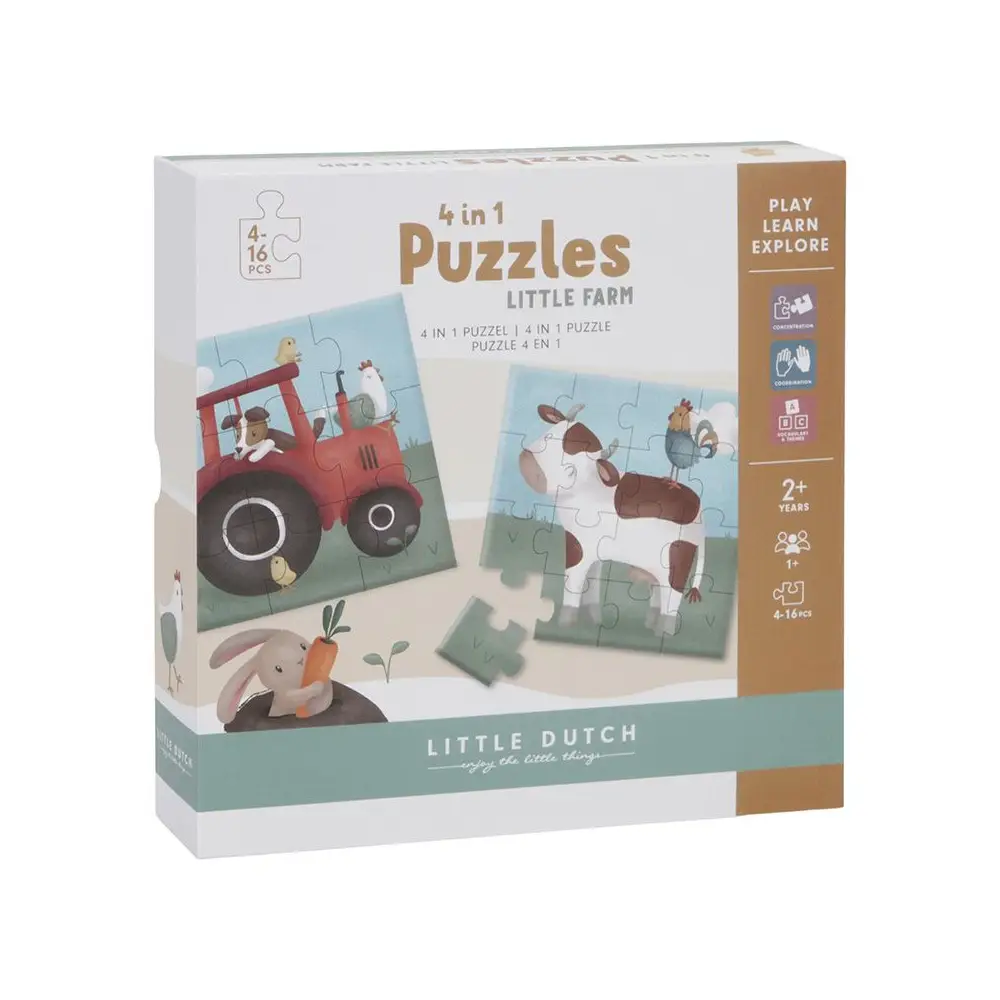 Little Dutch 4 in 1 Puzzle Set Little Farm
