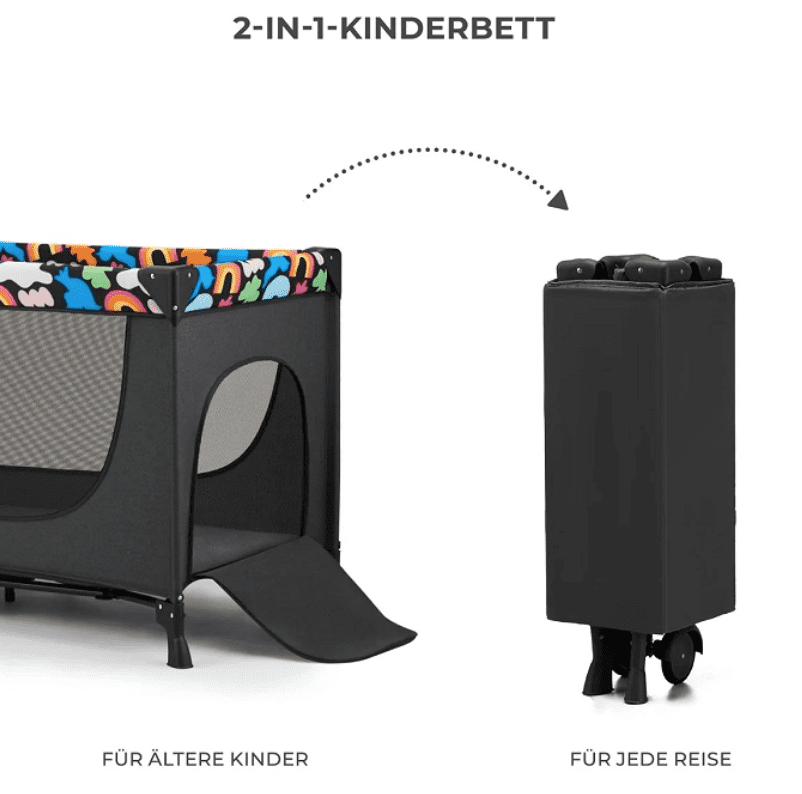 Kinderkraft 2in1 Reisebett JOY 2 happy shapes