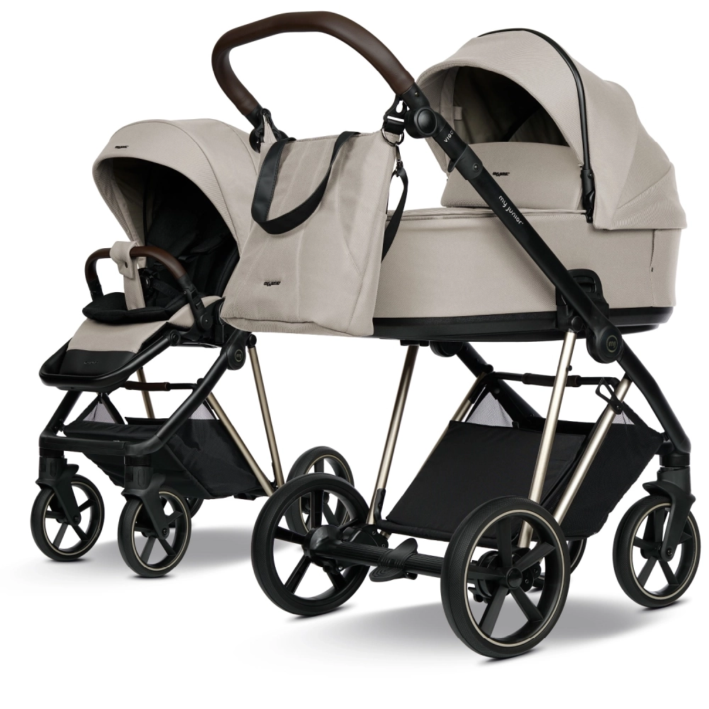 my junior VIGO 2 Kombikinderwagen Beige no.1 / Champagne – Entdecke den my junior VIGO 2 Kombikinderwagen Beige no.1 / Champagne: Allradfederung, unplattbare Reifen & luxuriöser Komfort – für entspannte Fahrten auf jedem Terrain.