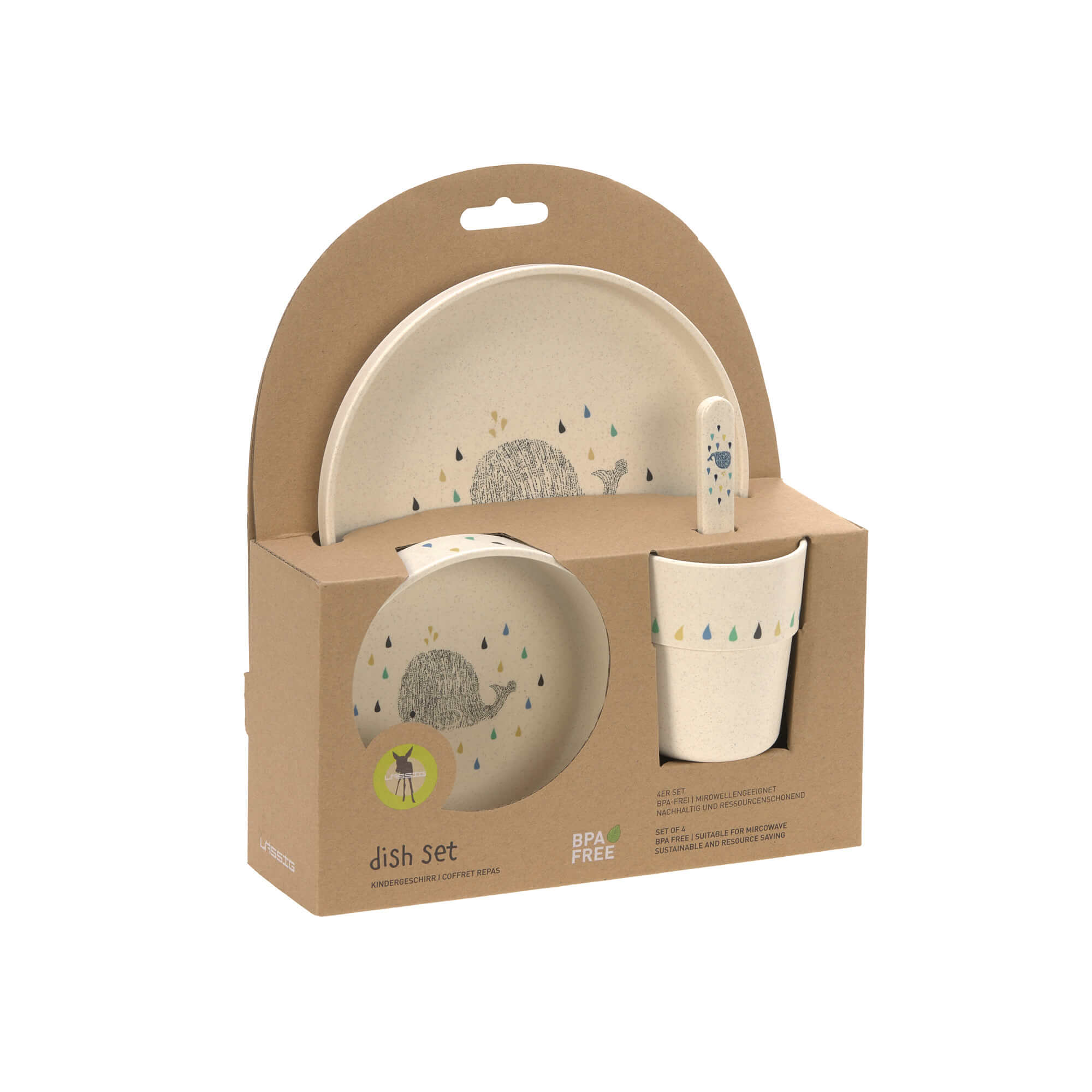 Lässig Kindergeschirr Set (Teller - Schüssel - Becher - Löffel) - Little Water Whale Lässig Kindergeschirr Set (Teller - Schüssel - Becher - Löffel) - Little Water Whale