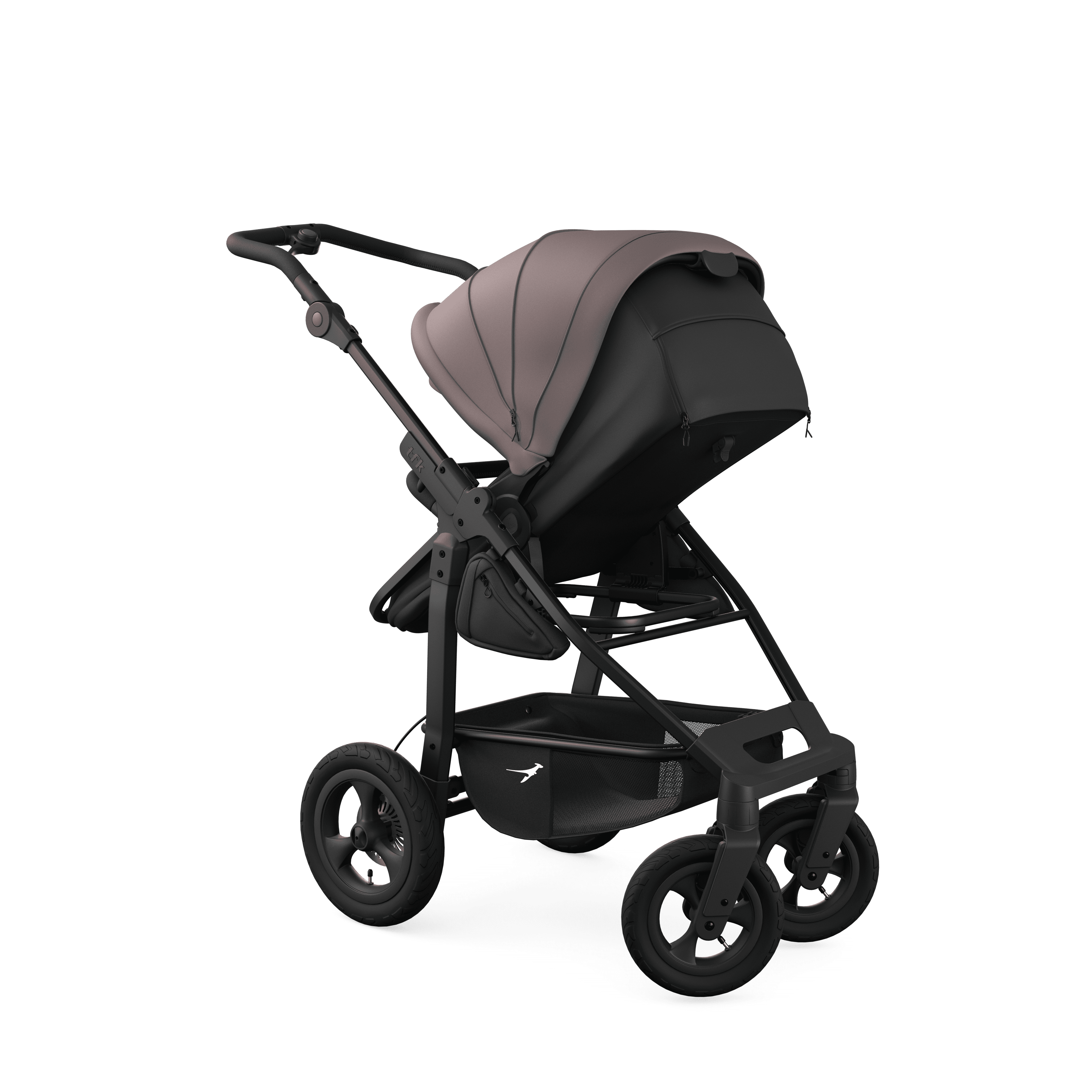 TFK Mono 4 3in1 Kinderwagen Set Braun mit CYBEX Cloud T i-Size Sepia Black & TFK Mono Adapter