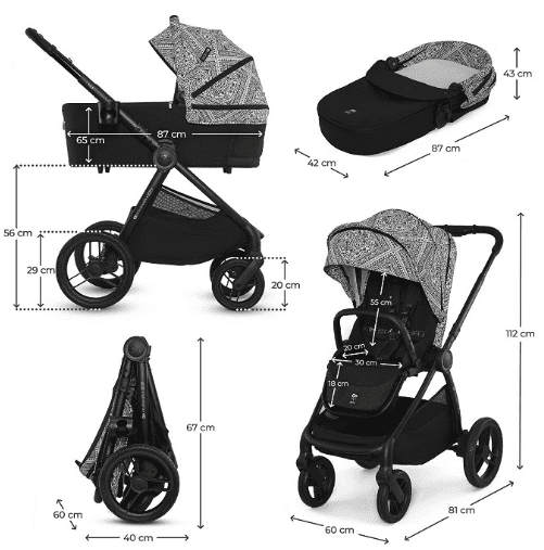 Kinderkraft x BIZUU Nea 2 Kombikinderwagen lunar black