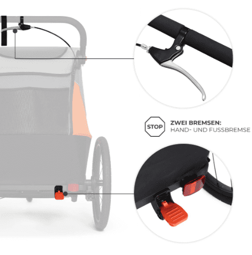 Kinderkraft 3in1 Fahrradanhänger NAVA orange Kinderkraft 3in1 Fahrradanhänger NAVA orange