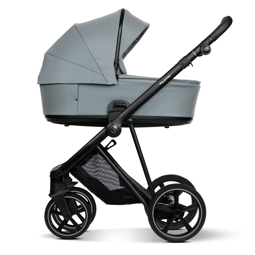 my junior VIGO 2 Kombikinderwagen Calm Grey / Black Matt - Schwarzer Griff
