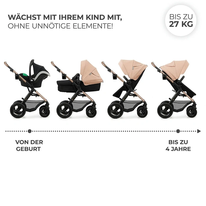 Kinderkraft Kinderwagen 3in1 Moov 2 Air beige Kinderkraft Kinderwagen 3in1 Moov 2 Air beige
