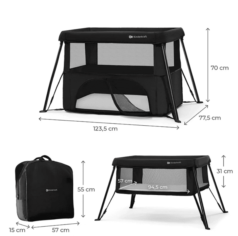 Kinderkraft 3in1 Reisebett CAMI schwarz Kinderkraft 3in1 Reisebett CAMI schwarz