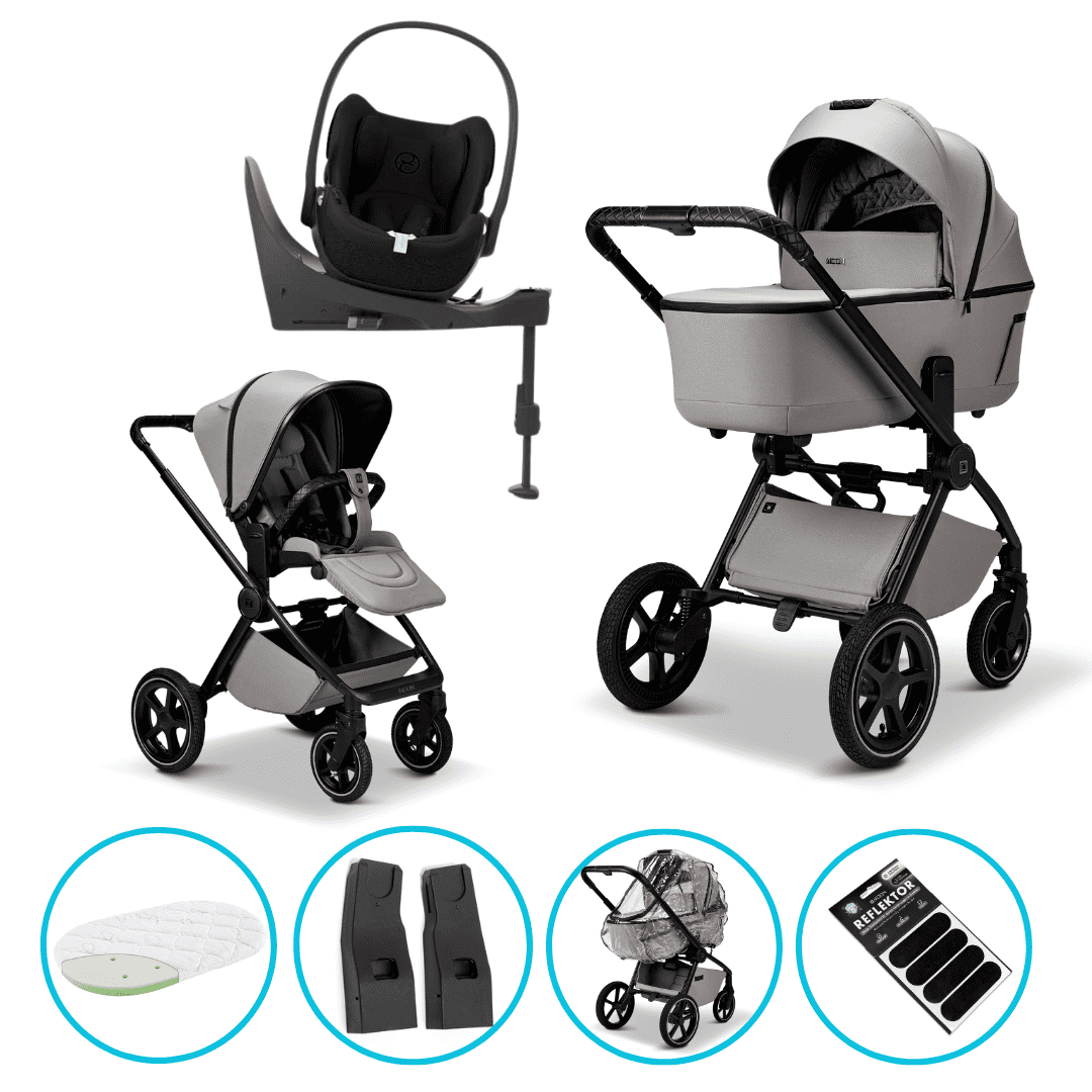 Moon GIO 2.0 Kombikinderwagen Ghost 4in1 Set inkl. Cloud T i-Size black und Base T