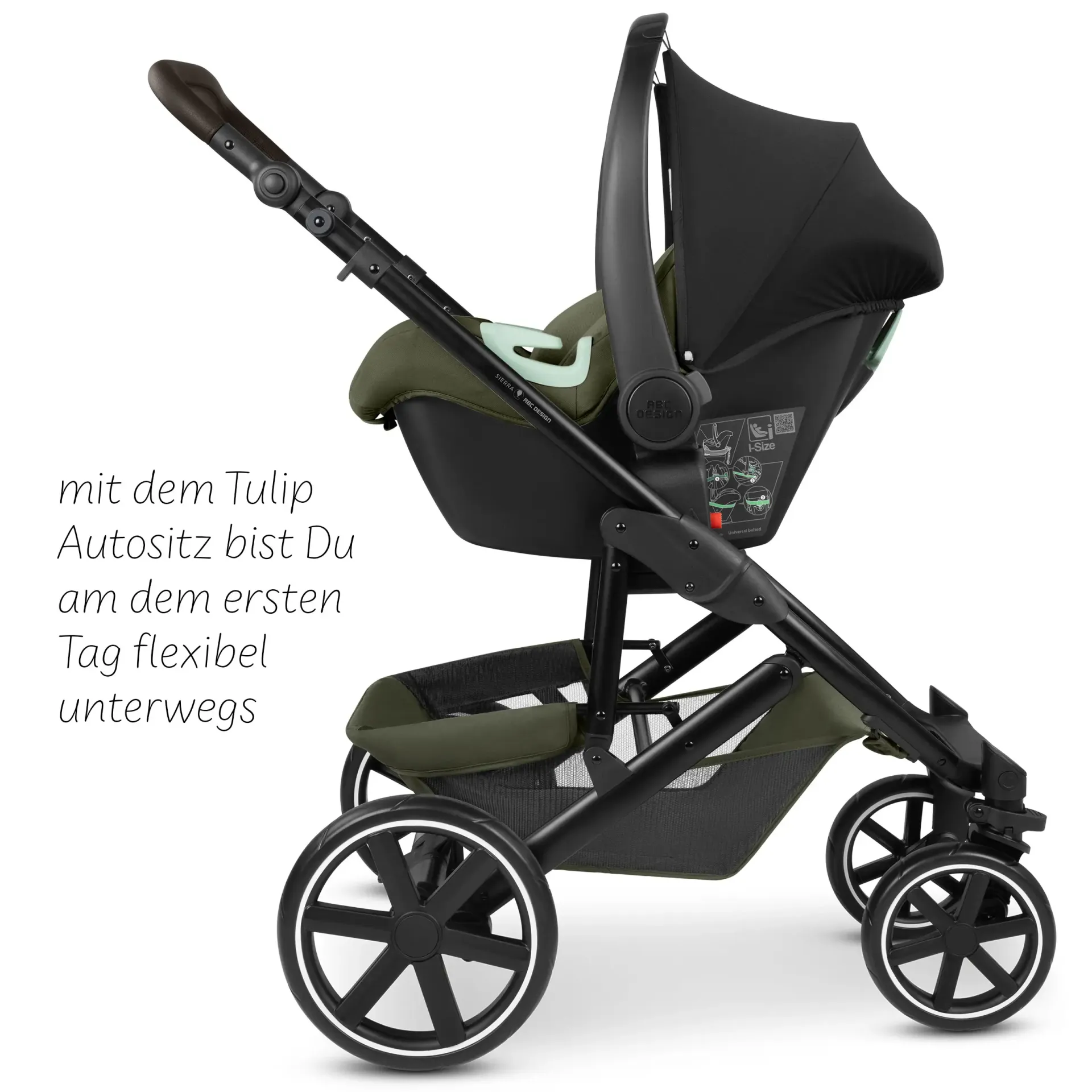 ABC Design Sierra 3in1 Kinderwagen-Set Pea