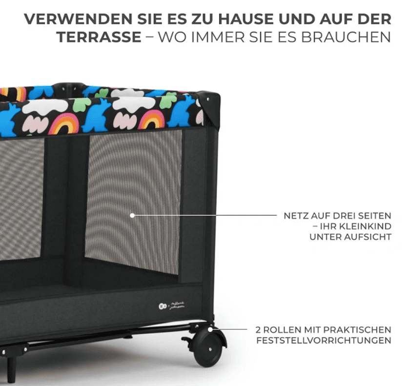 Kinderkraft 2in1 Reisebett JOY 2 happy shapes