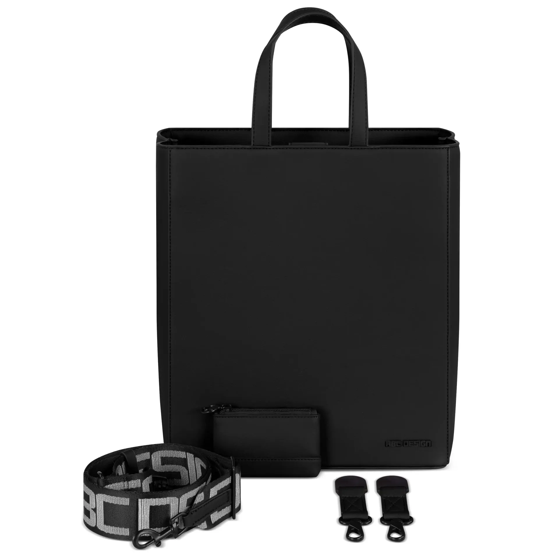 schwarze wickeltasche mit umhängegurt und kinderwagenaufhägung schwarze wickeltasche mit umhängegurt und kinderwagenaufhägung
