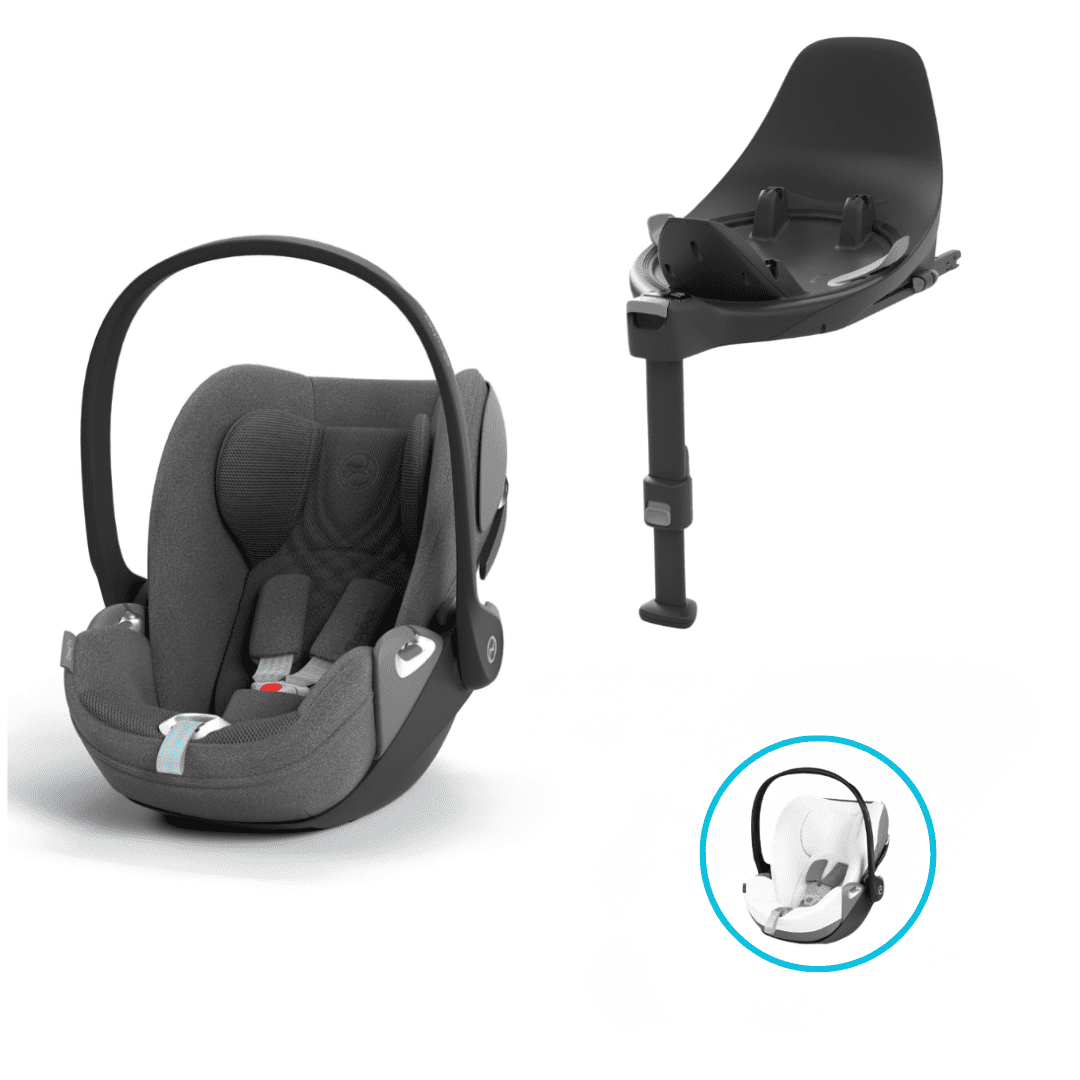 CYBEX Cloud T i-Size Plus Mirage Grey Babyschale inkl. Base T + Sommerbezug 