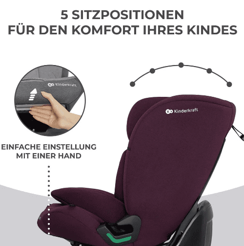 Kinderkraft Autositz ONETO3 burgunder