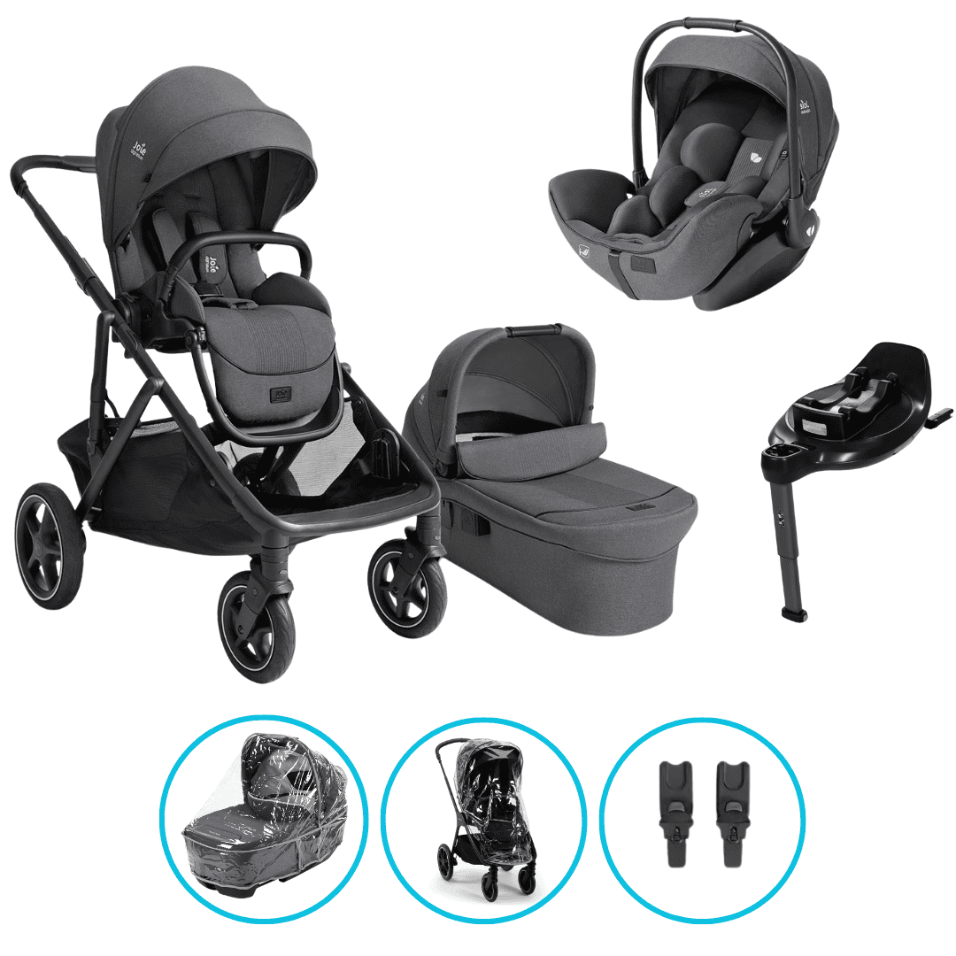 Joie Signature 8in1 Kombikinderwagen-Set Versiti Ebony inkl. i-Level Pro Ebony und Base Encore