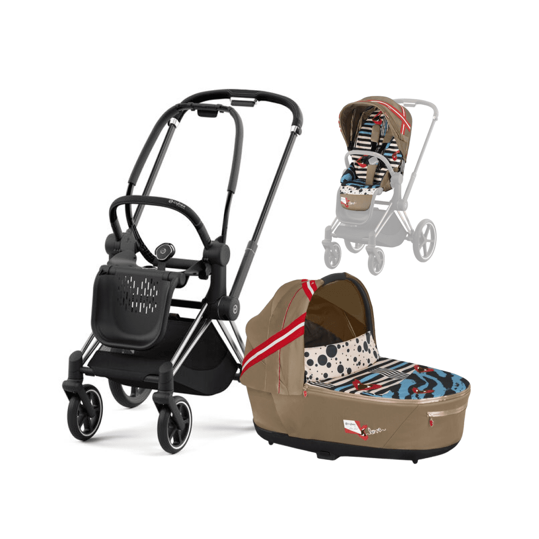 CYBEX Kombikinderwagen Fashion - Chrome Black - One Love CYBEX Kombikinderwagen Fashion - Chrome Black - One Love