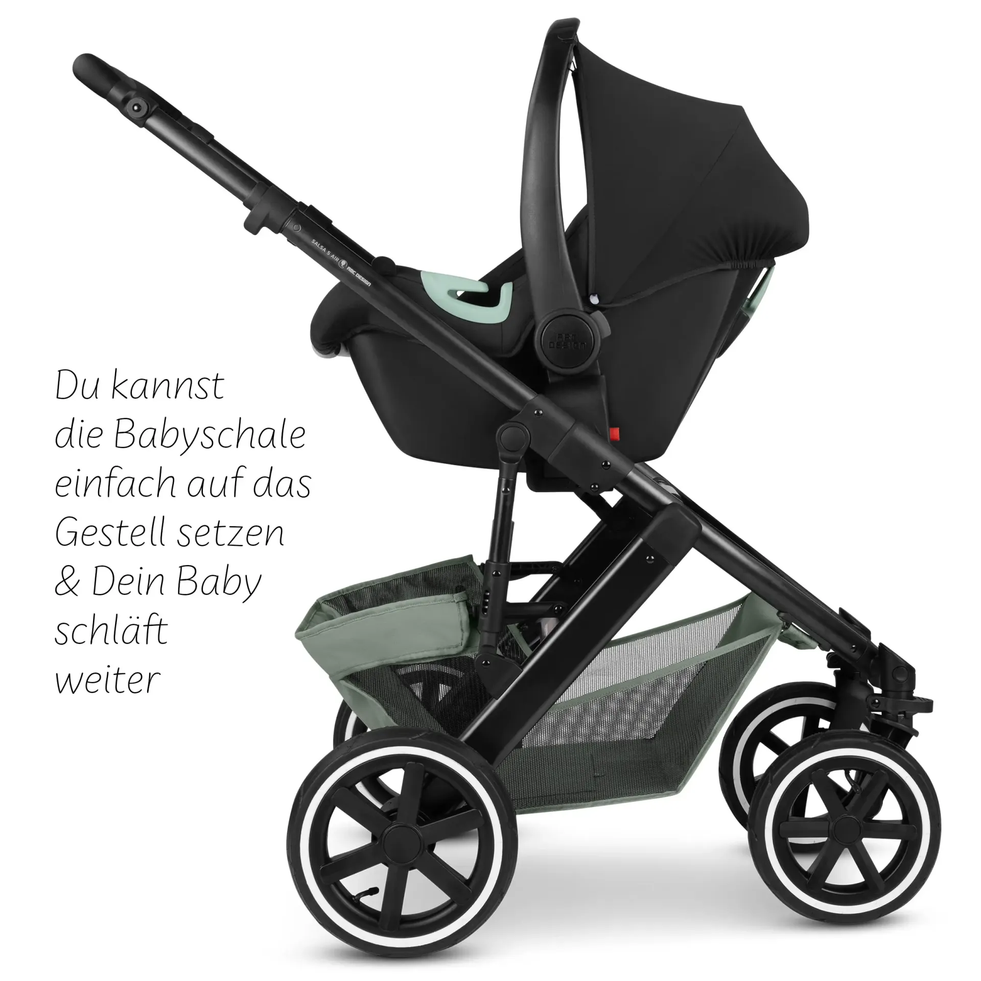 ABC Design Salsa 5 Air 3in1 Kinderwagen Set Pine inkl. Tulip und Adapter 