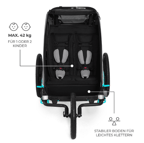 Kinderkraft 3in1 Fahrradanhänger NAVA blau Kinderkraft 3in1 Fahrradanhänger NAVA blau