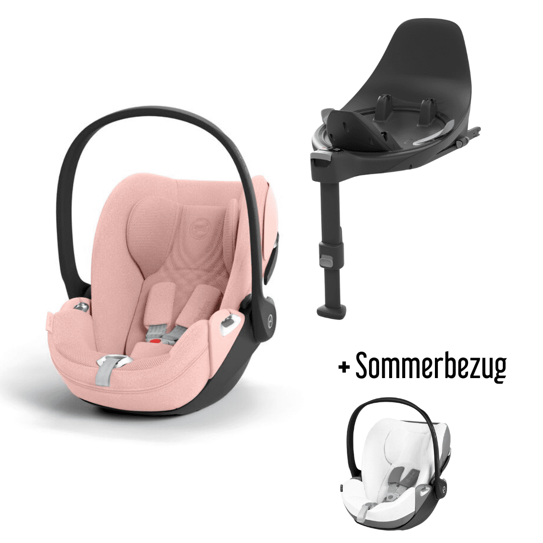 CYBEX Cloud T i-Size Plus light pink Babyschale inkl. Base T + Sommerbezug  CYBEX Cloud T i-Size Plus light pink Babyschale inkl. Base T + Sommerbezug
