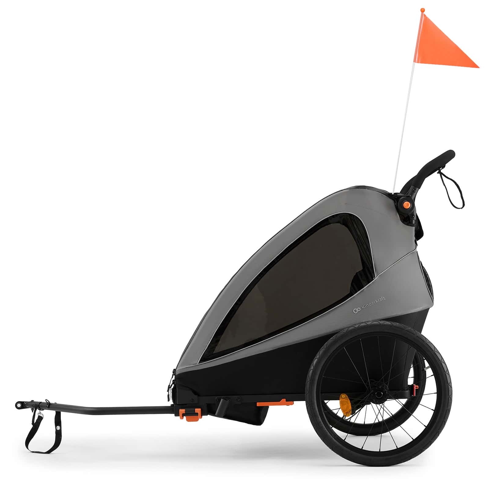 Kinderkraft Fahrradanhänger 2in1 NAVA WALK Grau