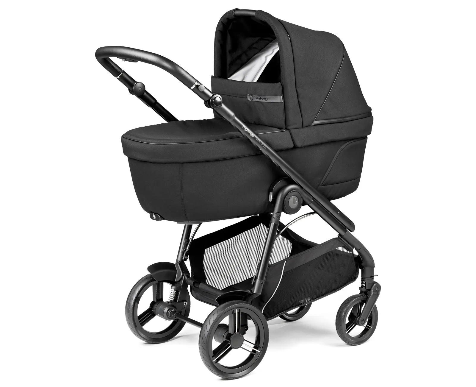 Peg Perego Veloce Kombikinderwagen True Black inkl. Culla Belvedere Babywanne Peg Perego Veloce Kombikinderwagen True Black inkl. Culla Belvedere Babywanne