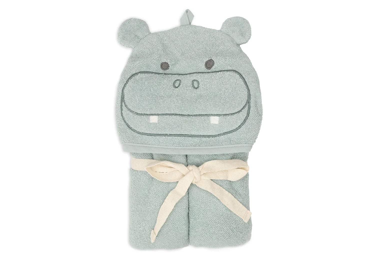 Jollein Kapuzenhandtuch Frottee 75x75 Hippo Happy